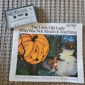 "The Little Old Lady Who Was Not Afraid of Anything" book with audio cassette